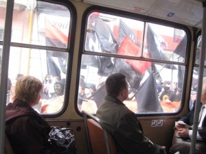 тролейбус Тернопіль націоналісти фото перше травня 1 травня пасажири люди тернополяни