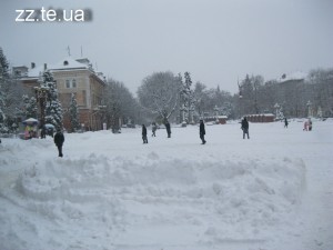 сніг паралізував Тернопіль